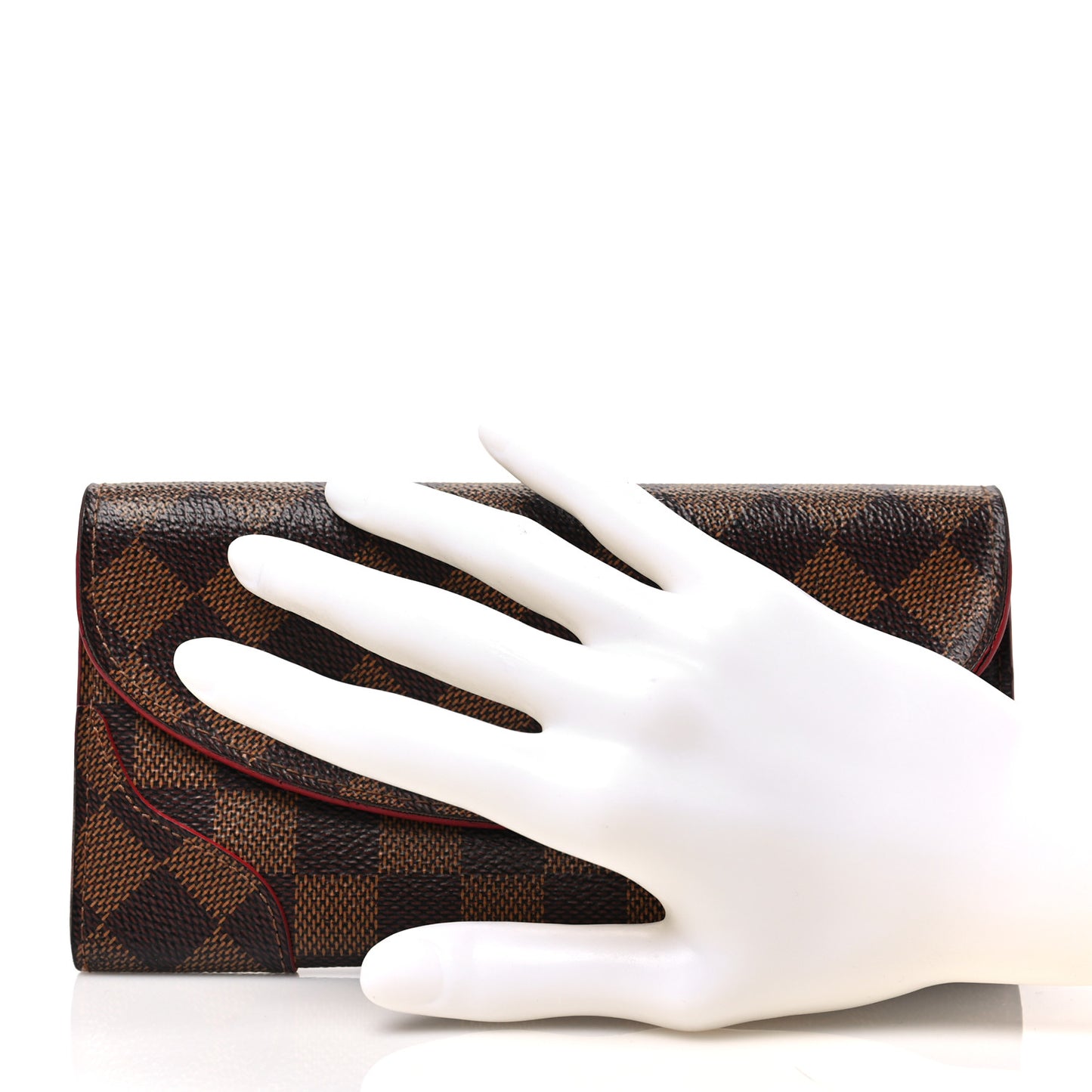 Damier Ebene Caissa Wallet Cherry