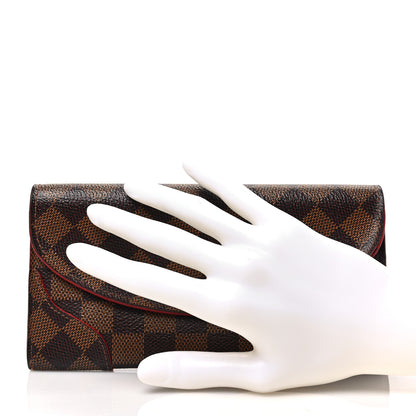 Louis Vuitton Damier Ebene Caissa Wallet Cherry 3 of 8