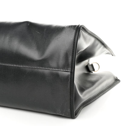Fendi X SARAH COLEMAN Coated Canvas FF Fish Eye Logo Shopping Tote Black White 10 of 11