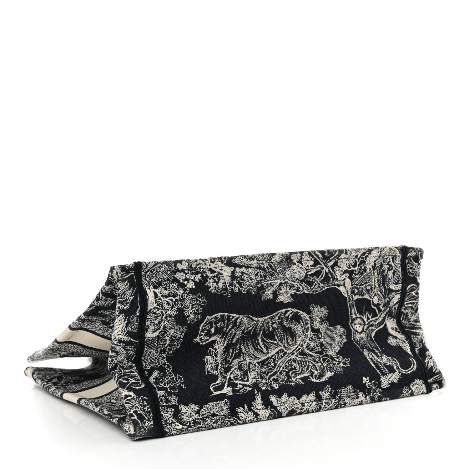 Christian Dior Canvas Embroidered Medium Dioriviera Toile De Jouy Reverse Book Tote Blue 4 of 15
