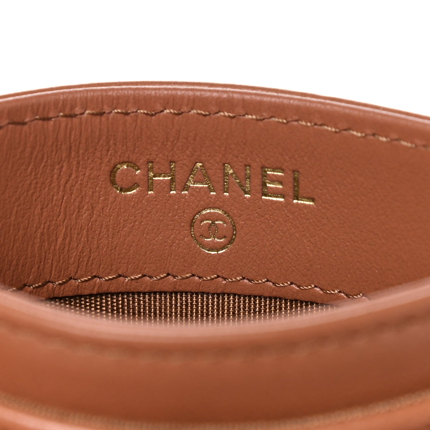 Chanel Lambskin Quilted Chanel 19 Card Holder Brown 6 of 9