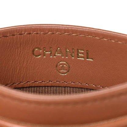 Chanel Lambskin Quilted Chanel 19 Card Holder Brown 6 of 9