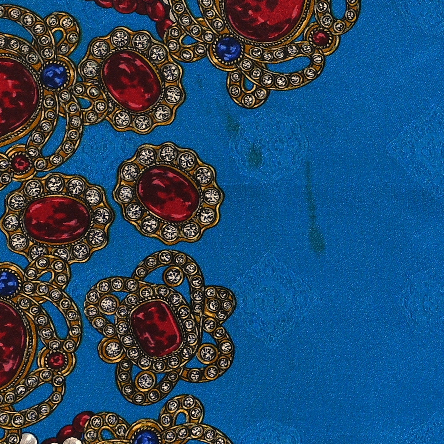 Chanel Silk Jewel Printed Square Scarf Blue Multicolor 3 of 3