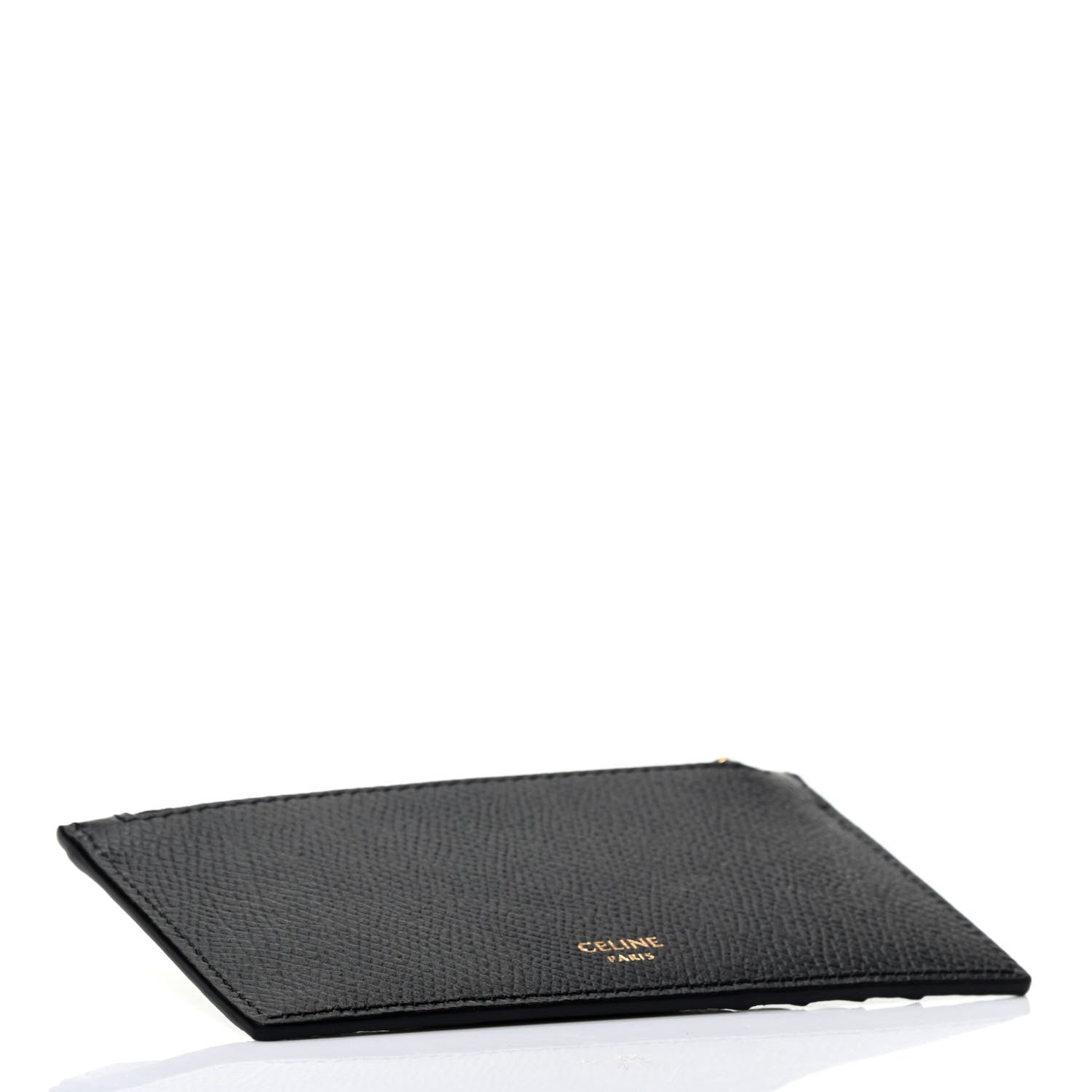 Celine Grained Calfskin Unlock Your Fantasies Zipped Card Holder Black 3 of 4