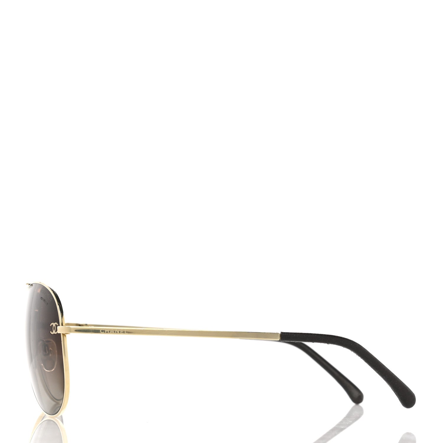 Chanel Metal Polarized Aviator CC Sunglasses 4189-T-Q Brown 3 of 7