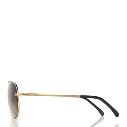 Chanel Metal Polarized Aviator CC Sunglasses 4189-T-Q Brown 3 of 7
