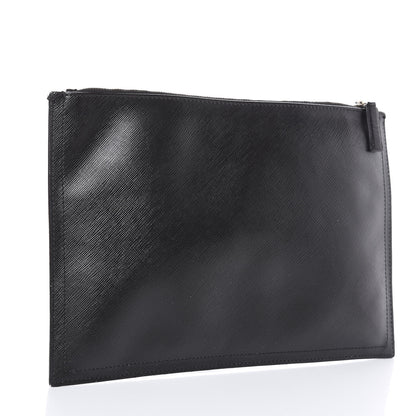 Givenchy Textured Coated Canvas Madonna Print Large Cosmetic Pouch Black 3 of 12