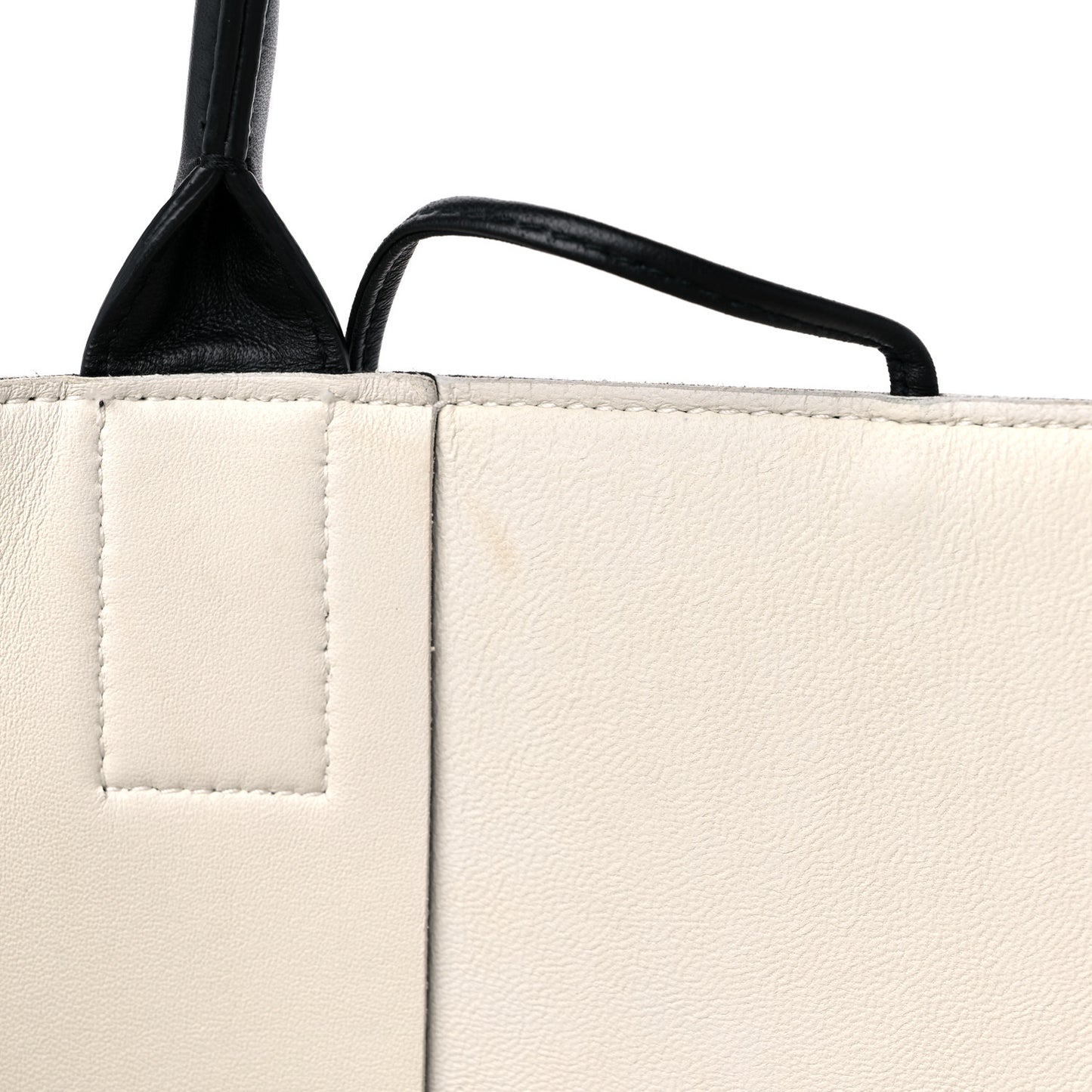 Nappa Maxi Intrecciato Arco Tote Black White