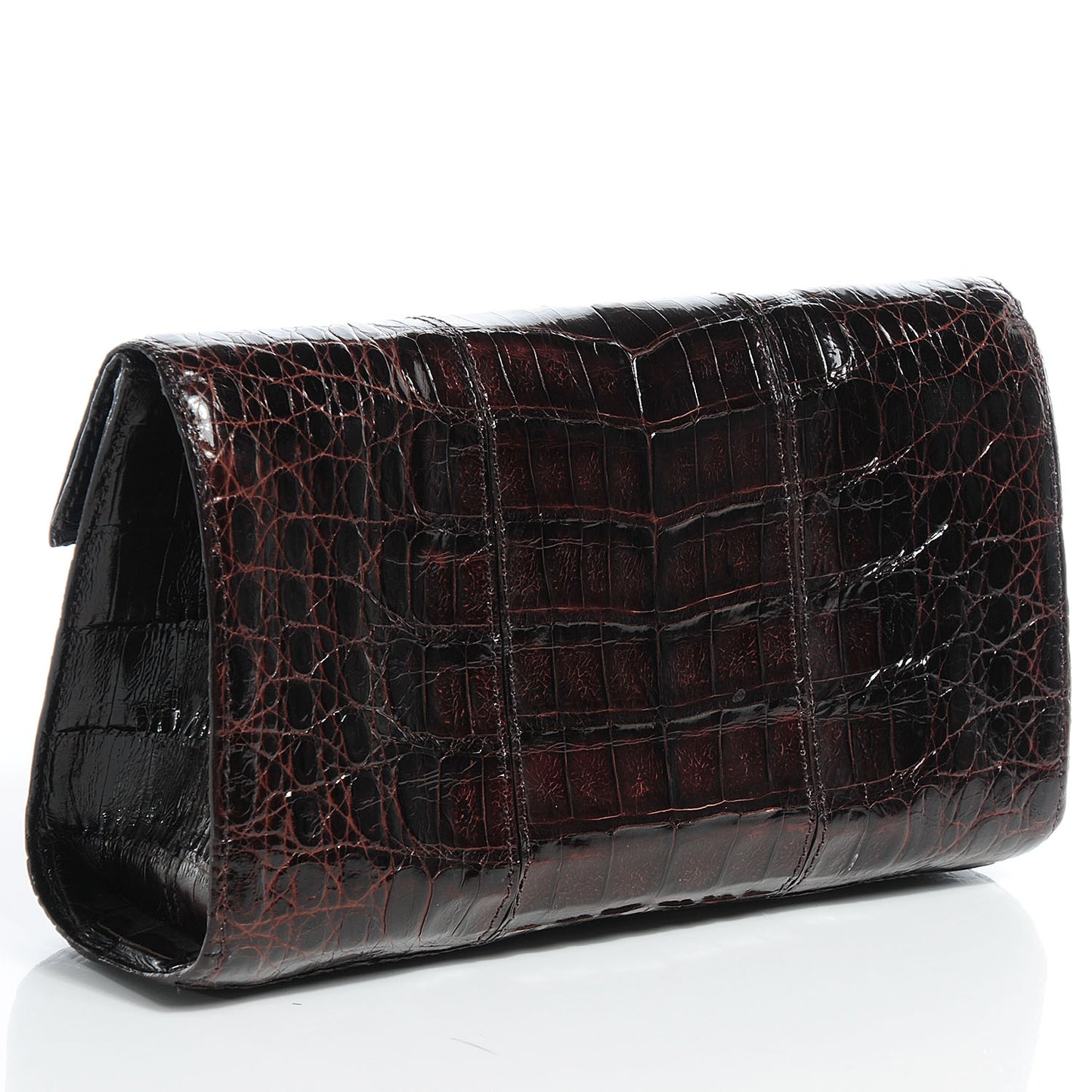 Crocodile Clutch Chocolate