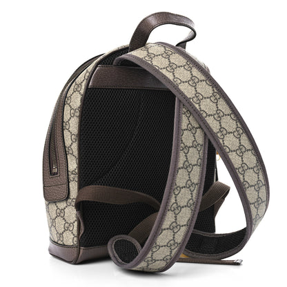 Gucci GG Supreme Monogram Calfskin Web Small Ophidia Day Backpack Beige Ebony New Acero 3 of 10