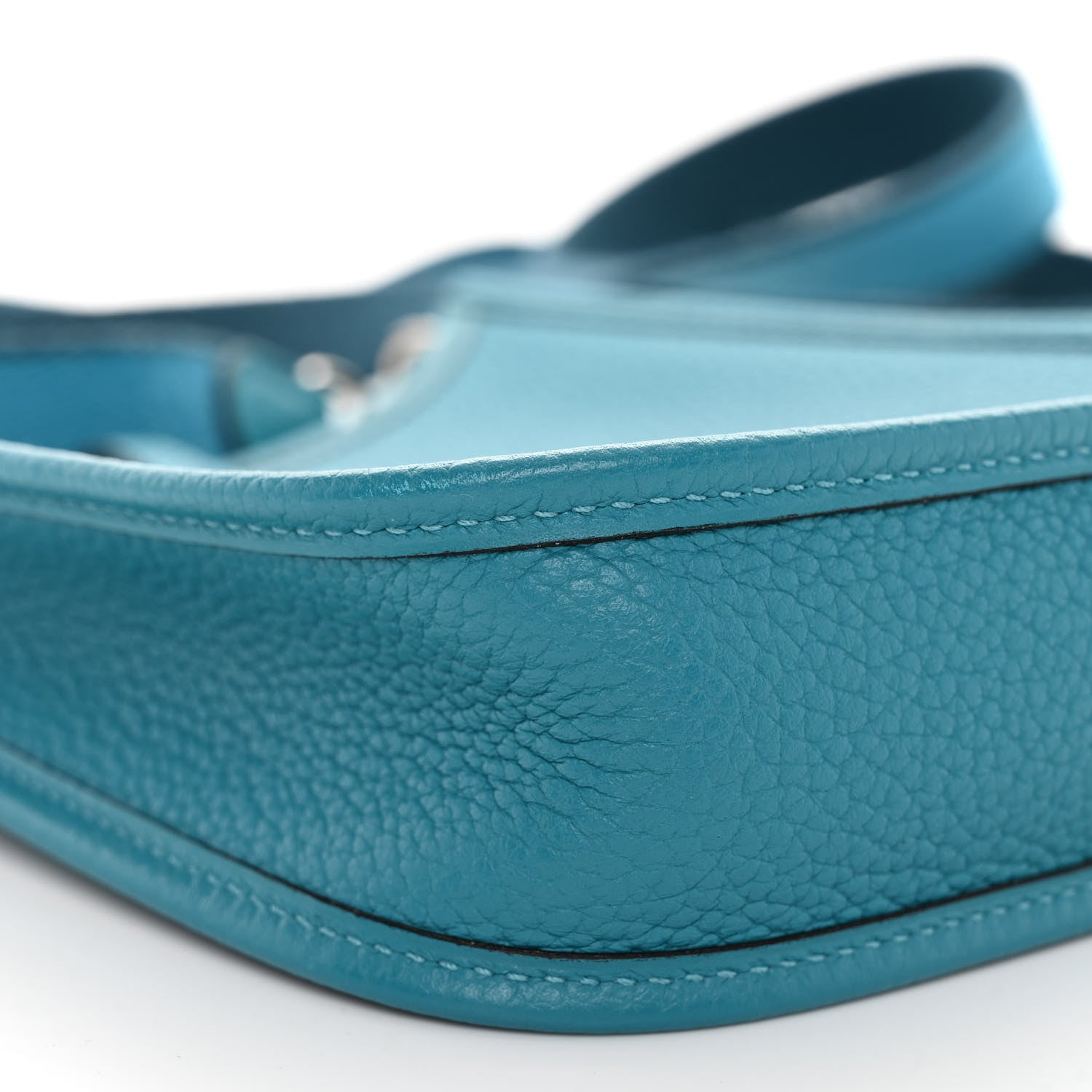 Hermes Taurillon Clemence Amazone Evelyne TPM Turquoise Colvert 9 of 10