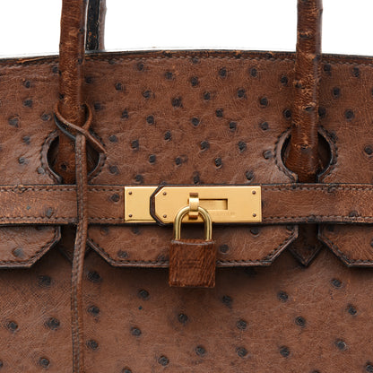 Hermes Ostrich Birkin 35 Noisette 8 of 16