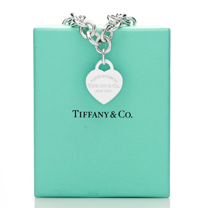 Tiffany Sterling Silver Return to Tiffany Heart Tag Pendant Necklace 6 of 6