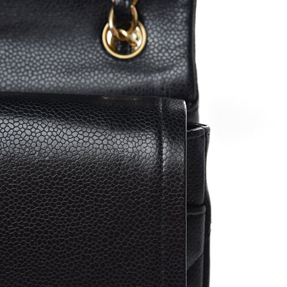 Chanel Caviar Quilted Jumbo Double Flap Black 9 of 18