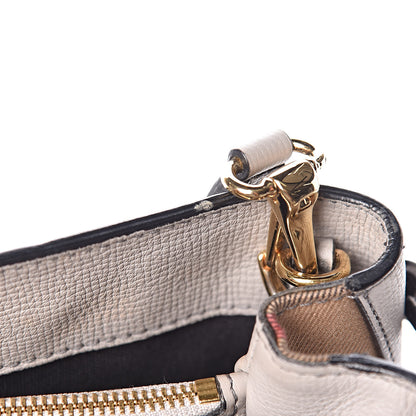 Burberry Derby Calfskin House Check Medium Banner Tote Pale Grey 9 of 18