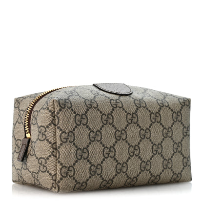 Gucci Soft GG Supreme Monogram Calfskin Small Ophidia Cosmetic Case Beige Ebony New Acero 3 of 7