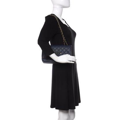 Chanel Caviar Quilted Medium CC Filigree Flap Navy Black 3 of 12