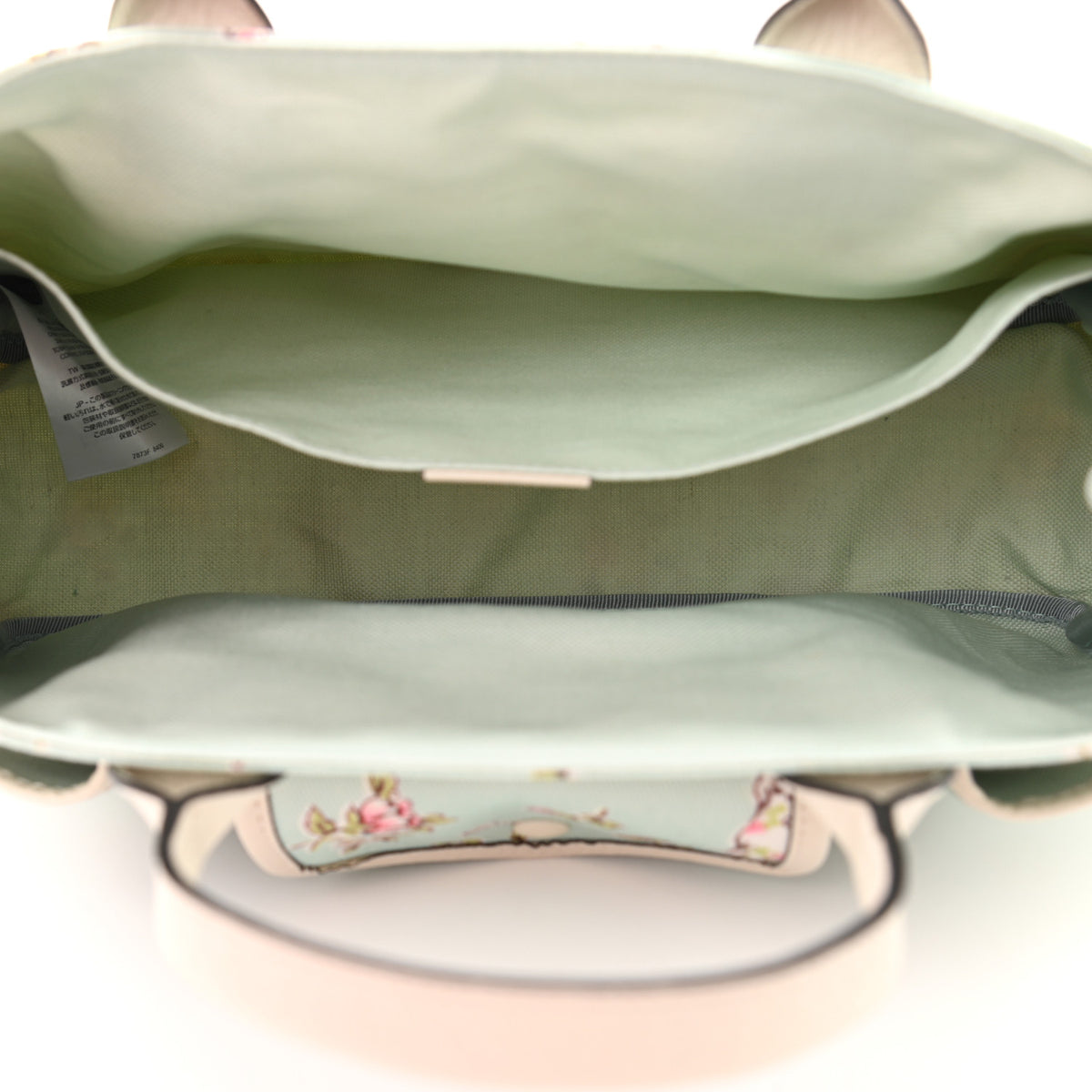 Canvas Floral Childrens Tote Light Blue