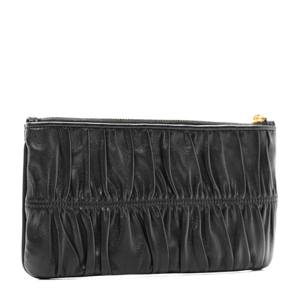 Prada Nappa Gaufre Small Zip Pouch Black 3 of 9
