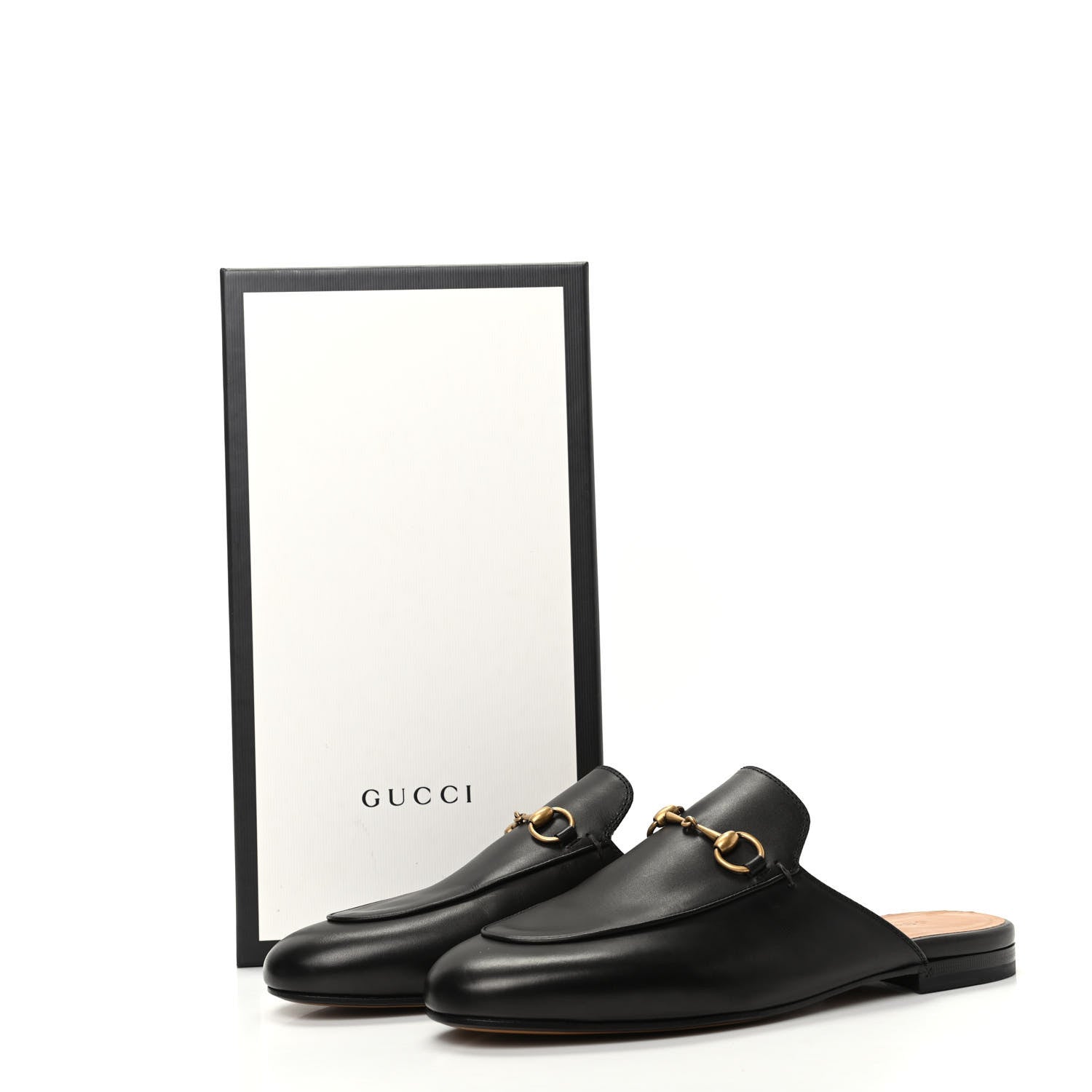 Gucci Calfskin Womens Princetown Slippers 38.5 Black 10 of 10