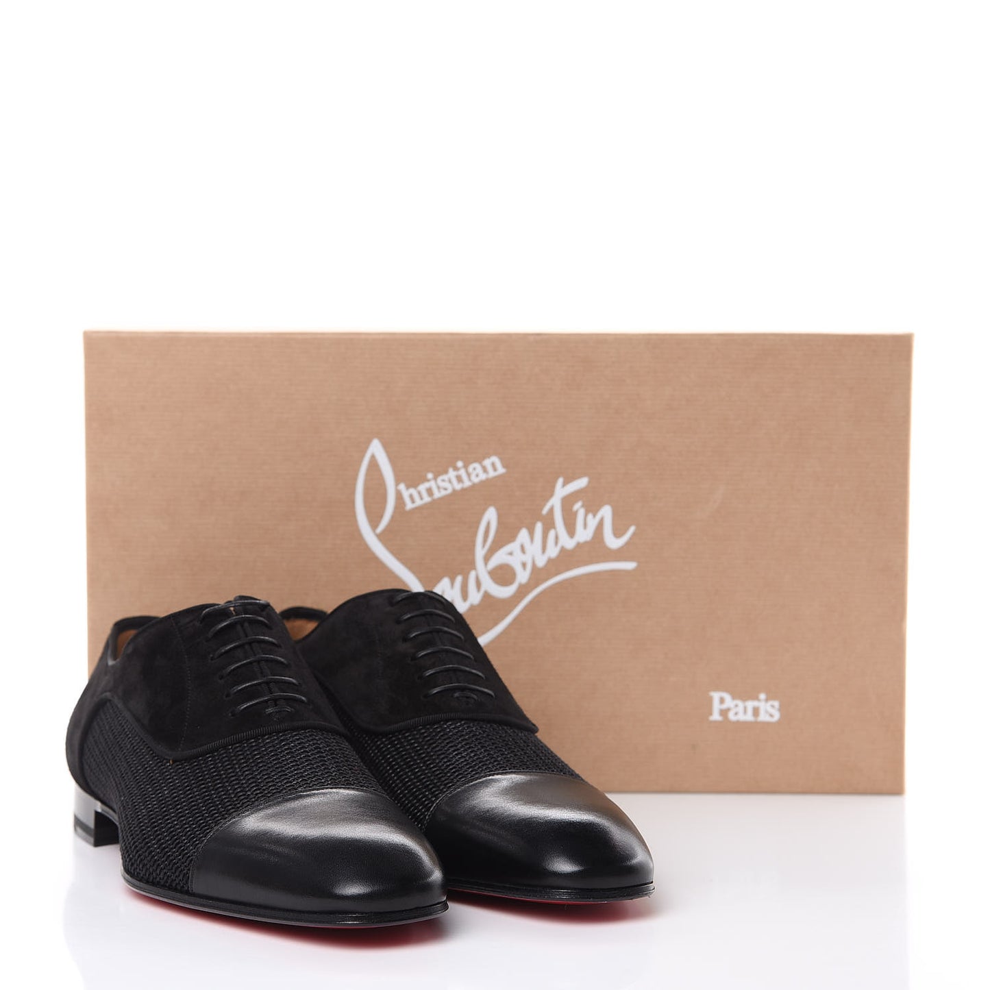 Veau Velours Calfskin Tresse Alfa Mens Greggo Flat Oxfords 39.5 Black
