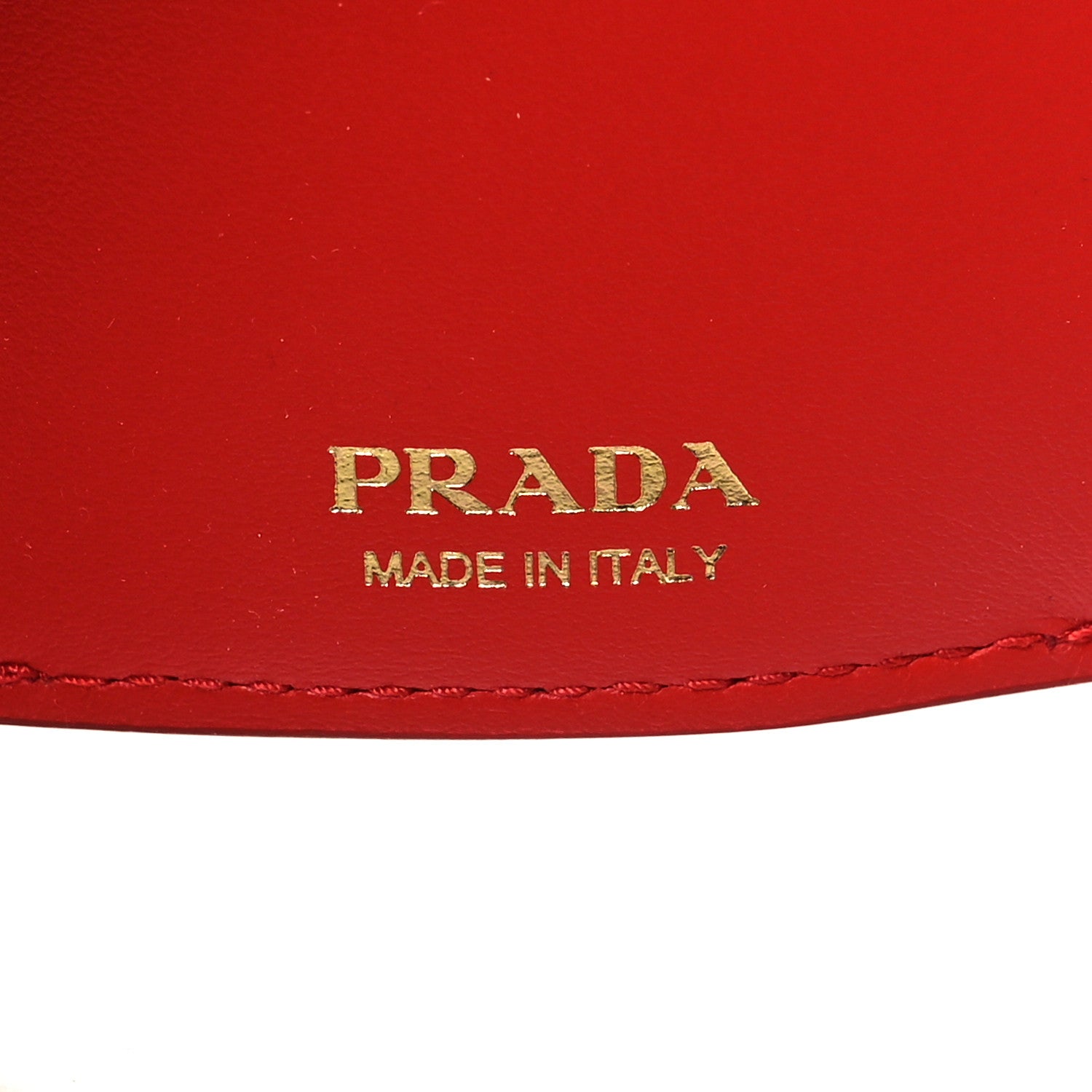 Prada Vitello Move Triangle Tri-Fold Compact Wallet Lacca 5 of 7