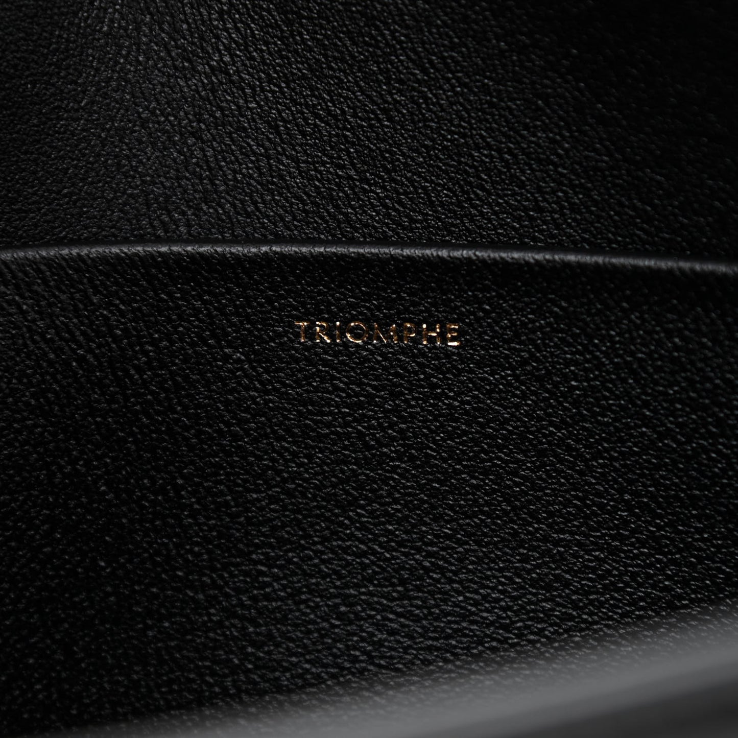 Shiny Calfskin Triomphe Shoulder Bag Black