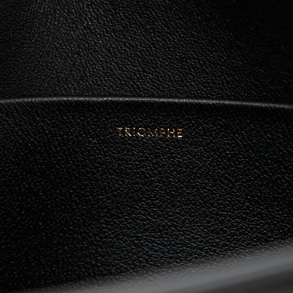 Celine Shiny Calfskin Triomphe Shoulder Bag Black 7 of 9