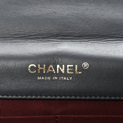 Chanel Patent Quilted Golden Class Wallet on Chain WOC Dark Grey 6 of 10