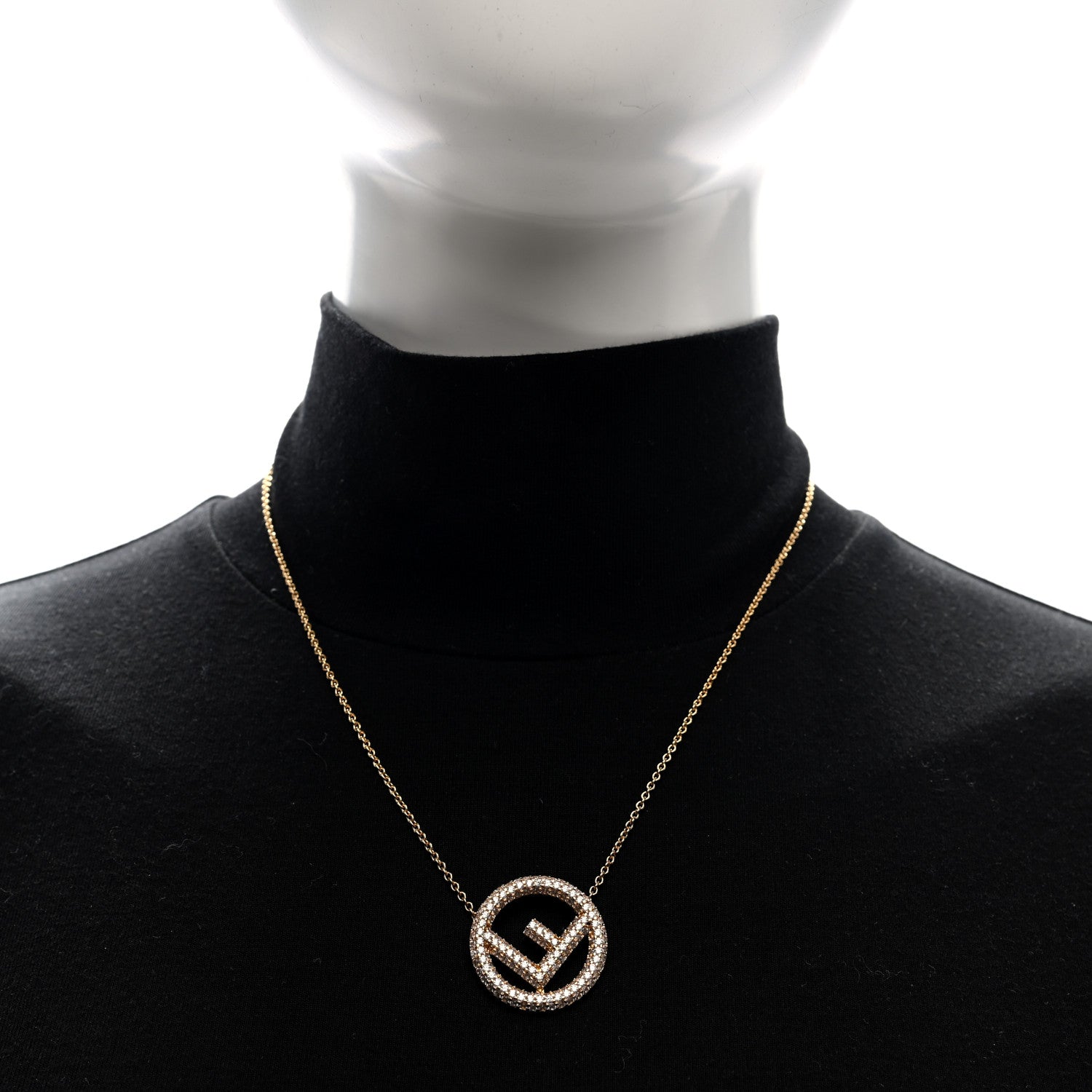 Fendi Brass Crystal F is Fendi Necklace Gold 2 of 5