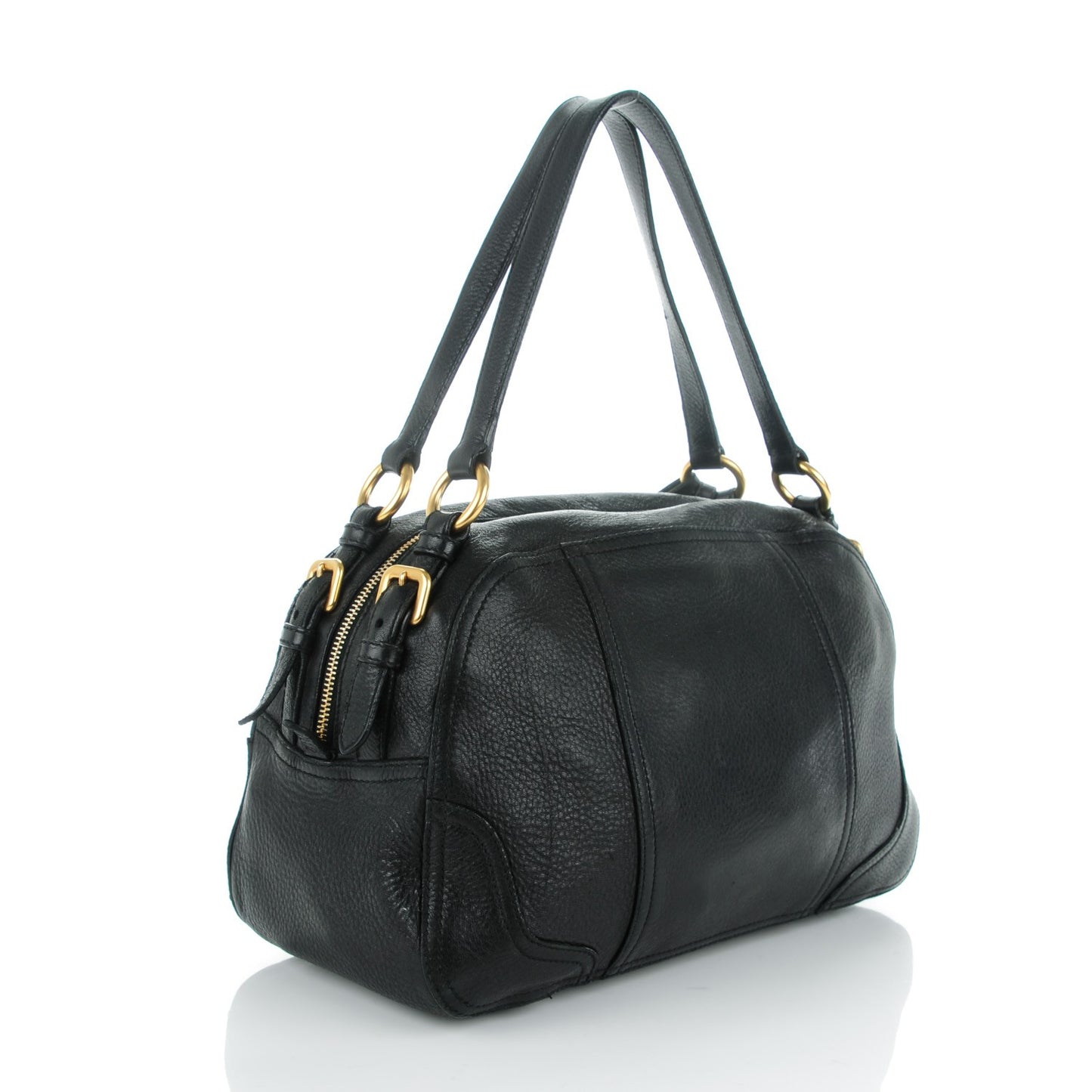 Deerskin Shoulder Bag Black