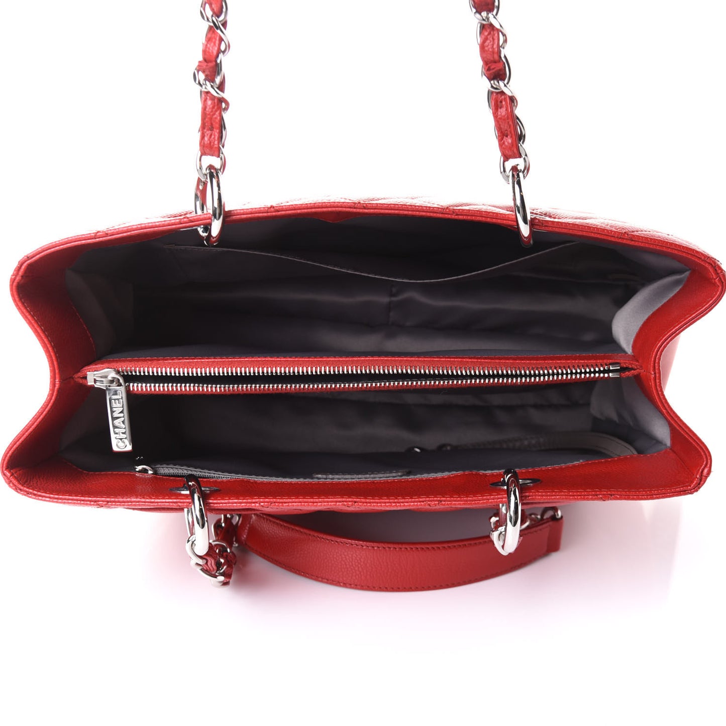 Caviar Quilted Grand Shopping Tote GST Red