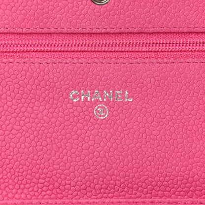 Chanel Iridescent Caviar Quilted Wallet on Chain WOC Pink 5 of 15