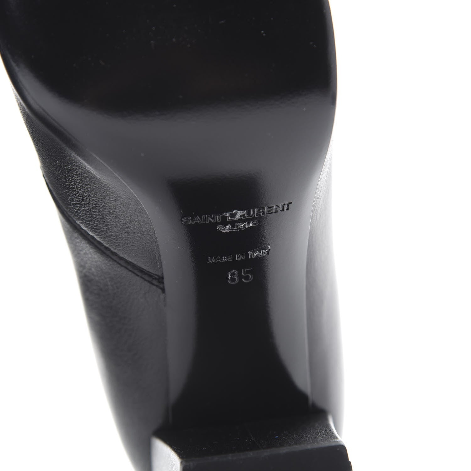 Saint Laurent Calfskin Ankle Boots 35 Black 6 of 6