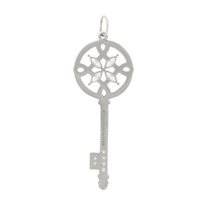 Tiffany Platinum Diamond Victoria Round Key Pendant 3 of 3