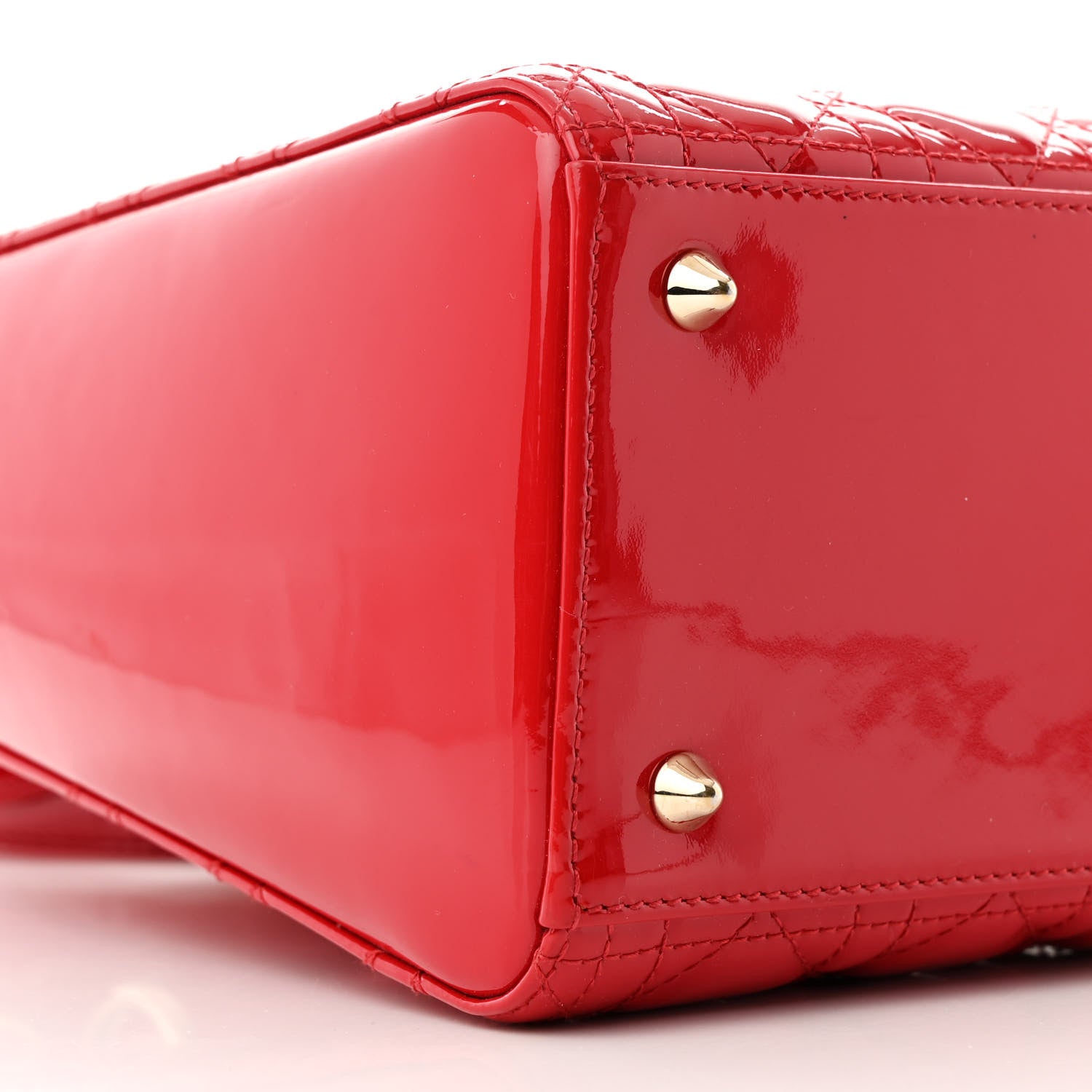 Christian Dior Patent Cannage Medium Lady Dior Red 9 of 10