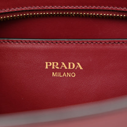Prada Saffiano Soft Calfskin Small Zippered Tote Cerise 6 of 11