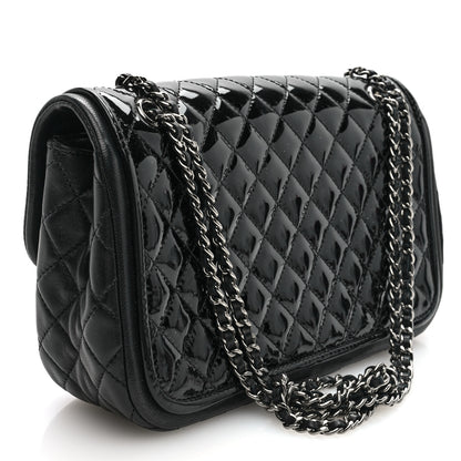 Chanel Patent Quilted Classic Twist Flap Bag Black 3 of 10