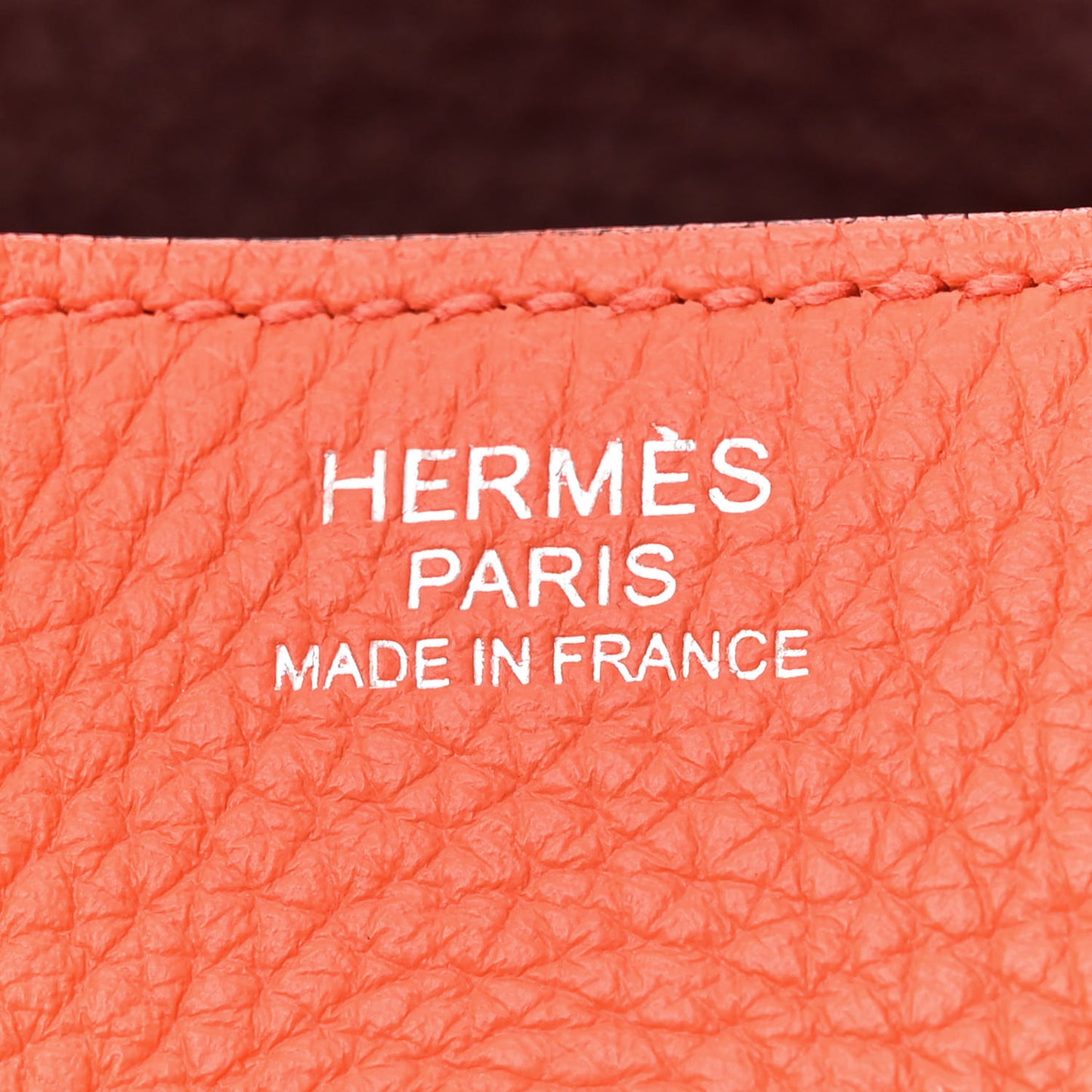 Taurillon Clemence Verso Lindy 30 Orange Poppy Bordeaux