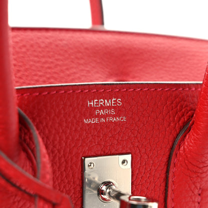 Hermes Togo Verso Birkin 25 Rouge De Coeur Rouge Grenat 6 of 9