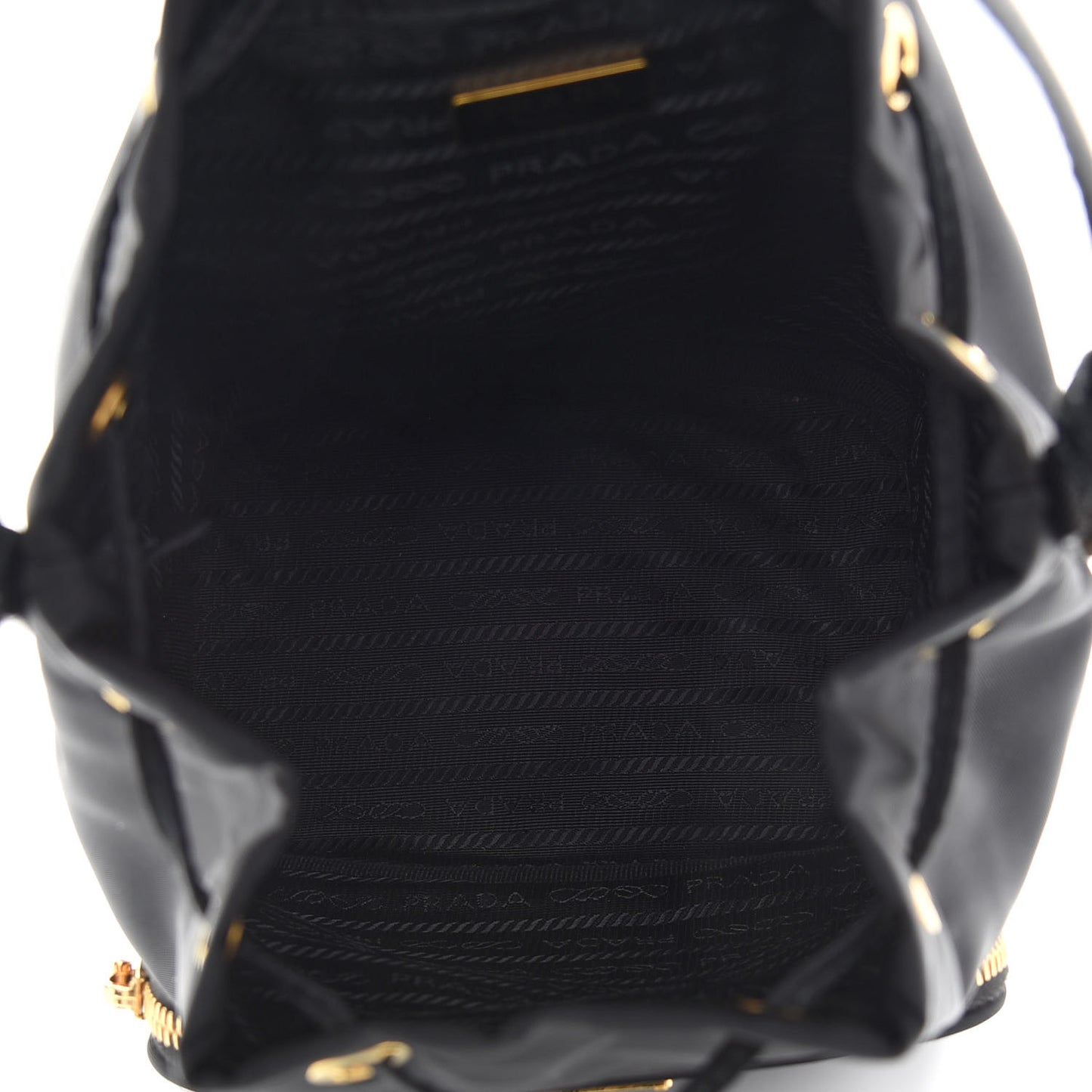 Re-Nylon Duet Drawstring Shoulder Bag Black