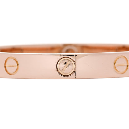 Cartier 18K Pink Gold 4 Diamond LOVE Bracelet 16 5 of 9