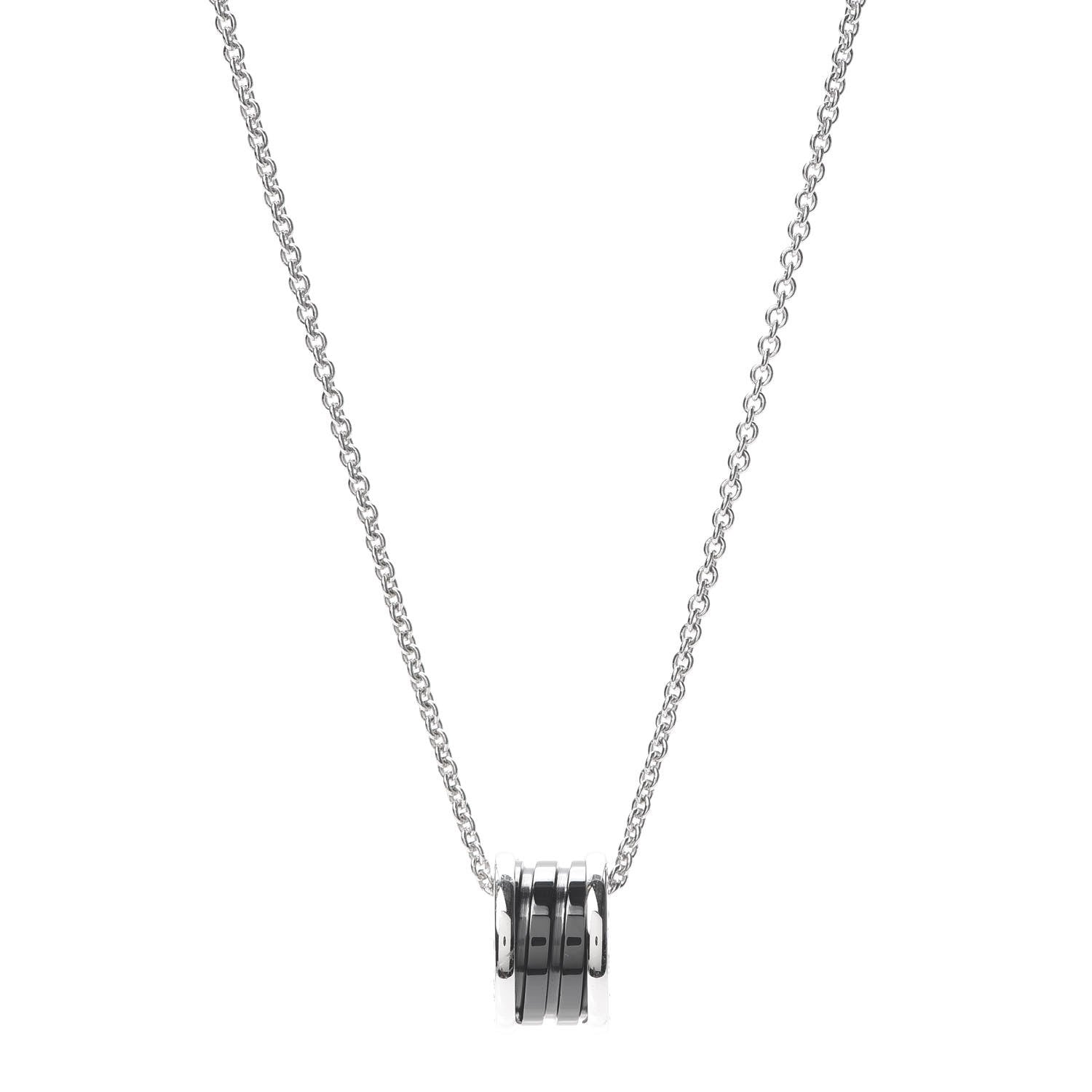 Bulgari Sterling Silver Ceramic Save The Children Pendant Necklace 1 of 8