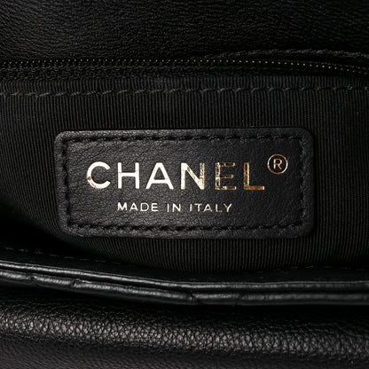 Chanel Grained Calfskin Quilted Messenger Flap Black 7 of 11