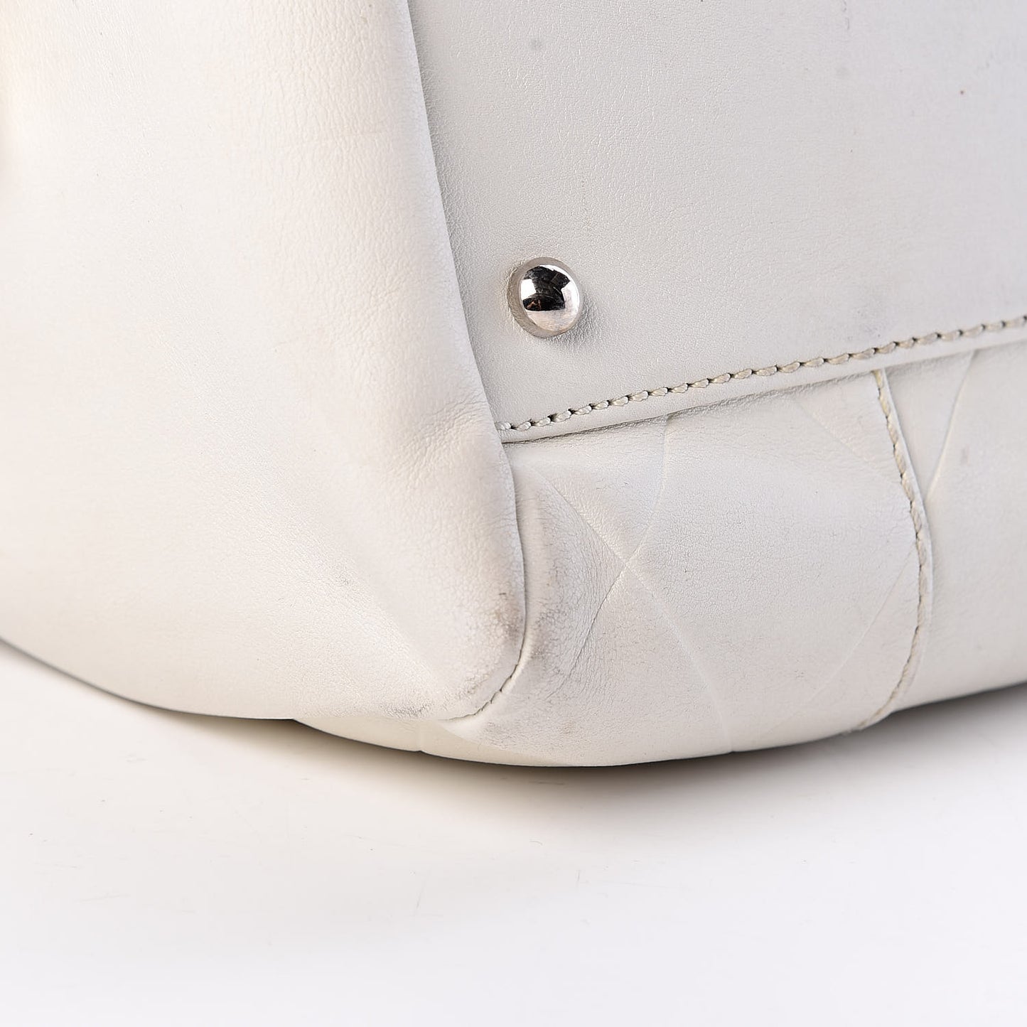 Calfskin Bowling Bag White