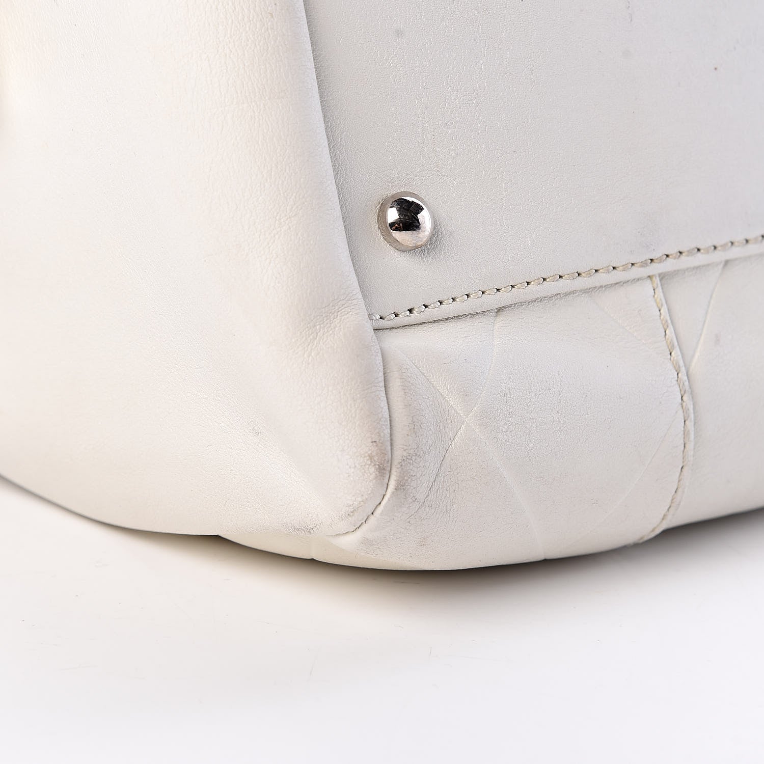 Chanel Calfskin Bowling Bag White 10 of 21