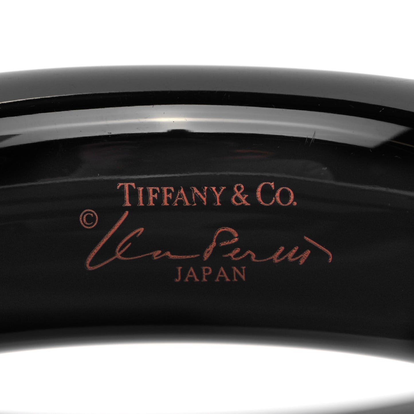 Lacquered Hardwood Paloma Picasso Doughnut Bangle Bracelet Black