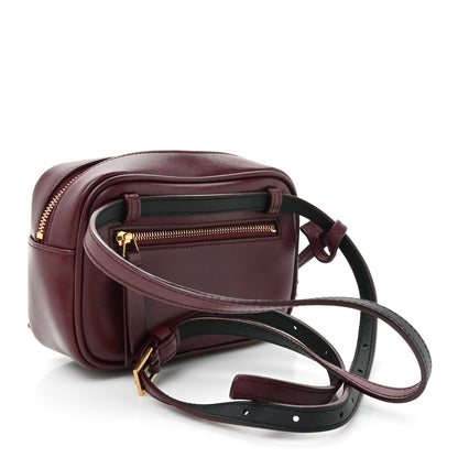 Saint Laurent Calfskin Matelasse Monogram Lou Belt Bag Dark Legion Red 3 of 9