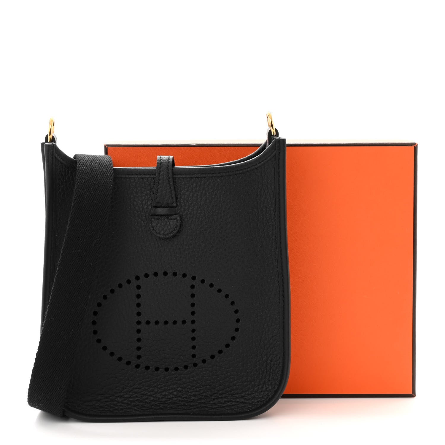 Hermes Taurillon Clemence Evelyne TPM Black 11 of 11