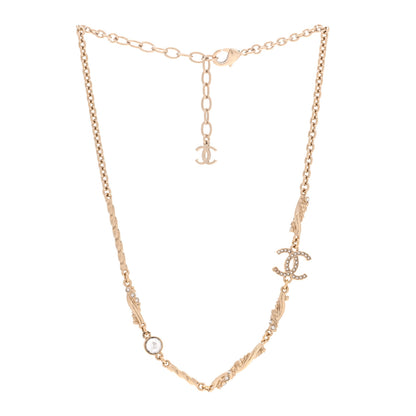 Chanel Crystal CC Twist Short Necklace Gold 3 of 6